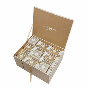 Loberon Adventskalender Rivonne, 24 Festliche Überraschungen, Liebevoll Ausgesuchte Dekoration, Advent, Adventszubehör, Weihnachten, Papier, Gold/Creme im Sale